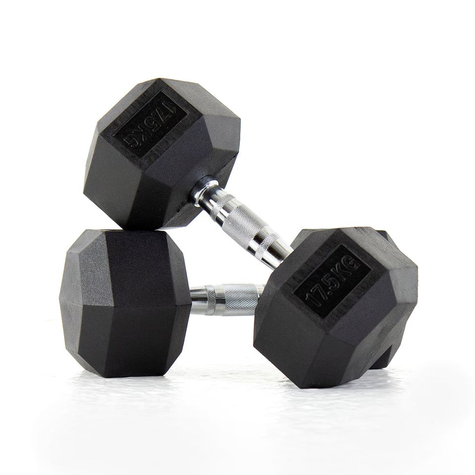 Premium Rubber Hex Dumbbell 2.5-25KG