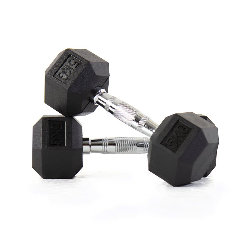 Premium Rubber Hex Dumbbell 2.5-25KG