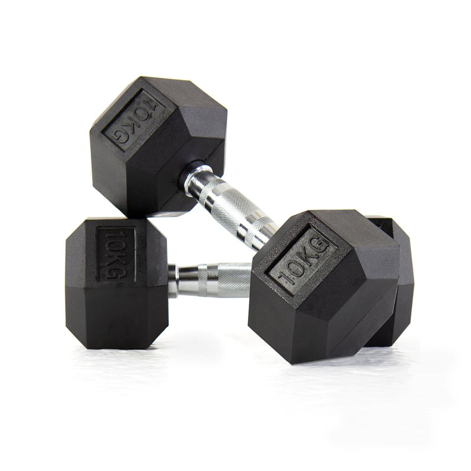 Premium Rubber Hex Dumbbell 2.5-25KG