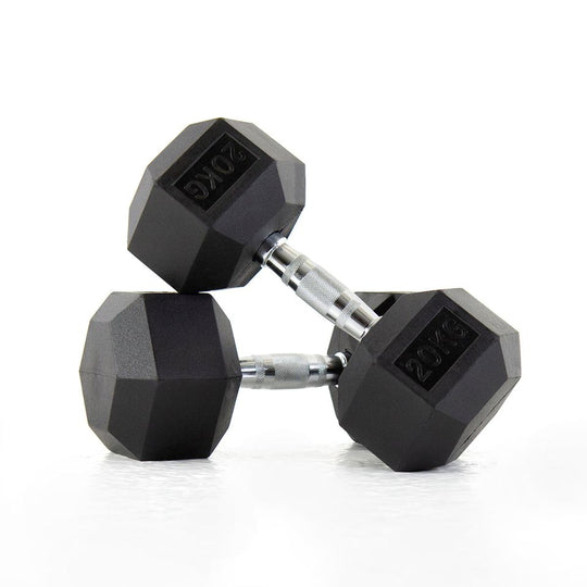 Premium Rubber Hex Dumbbell 2.5-25KG