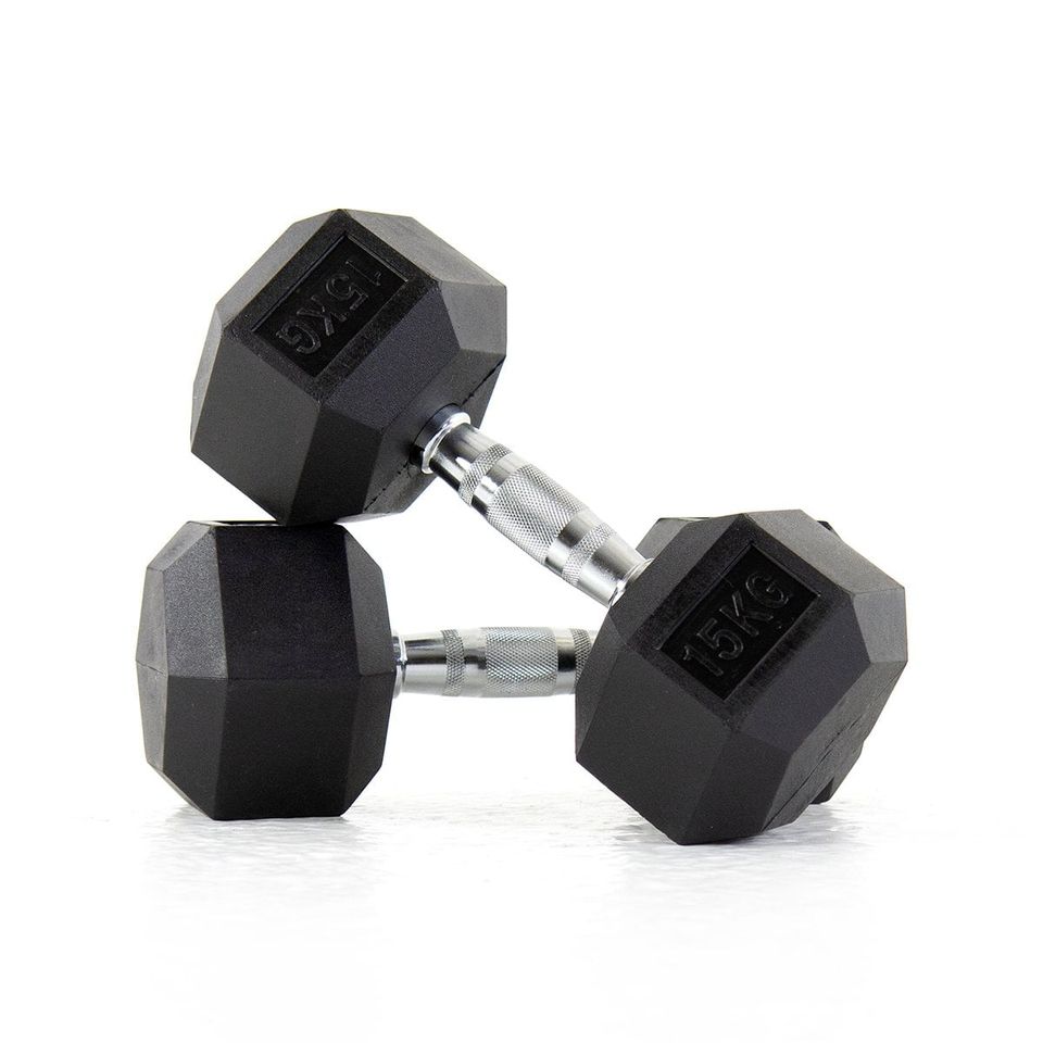 Premium Rubber Hex Dumbbell 2.5-25KG