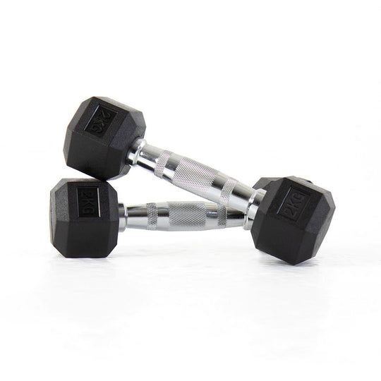 Premium Rubber Hex Dumbbell 2.5-25KG