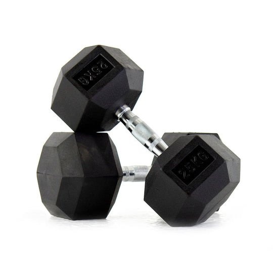 Premium Rubber Hex Dumbbell 2.5-25KG