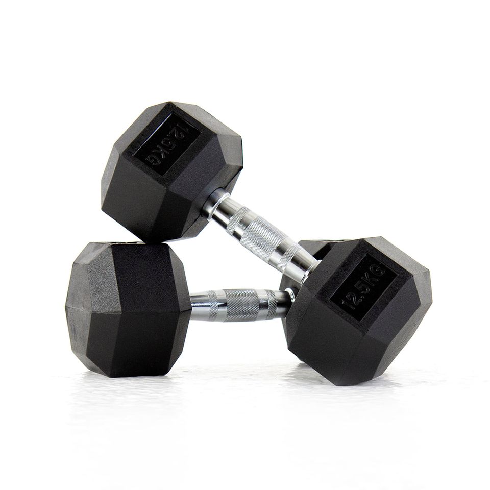 Premium Rubber Hex Dumbbell 2.5-25KG