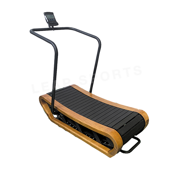 LEAP SPORTS Wooden Curved Manual Treadmill