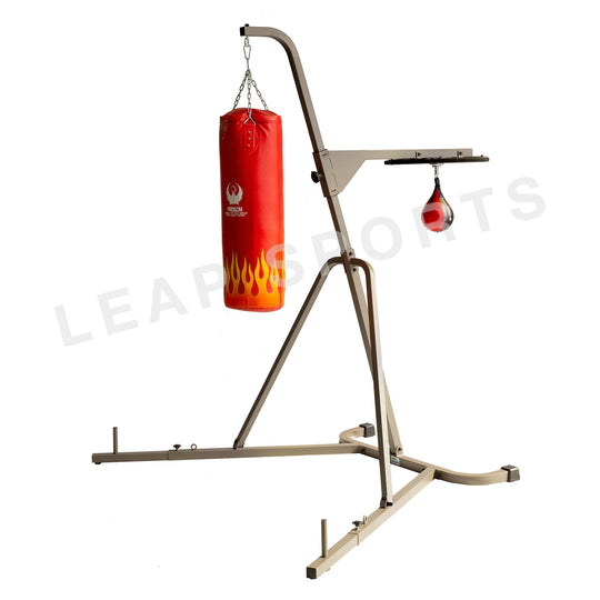 LEAP SPORTS Heavy Bag Stand with Speedbag Platform