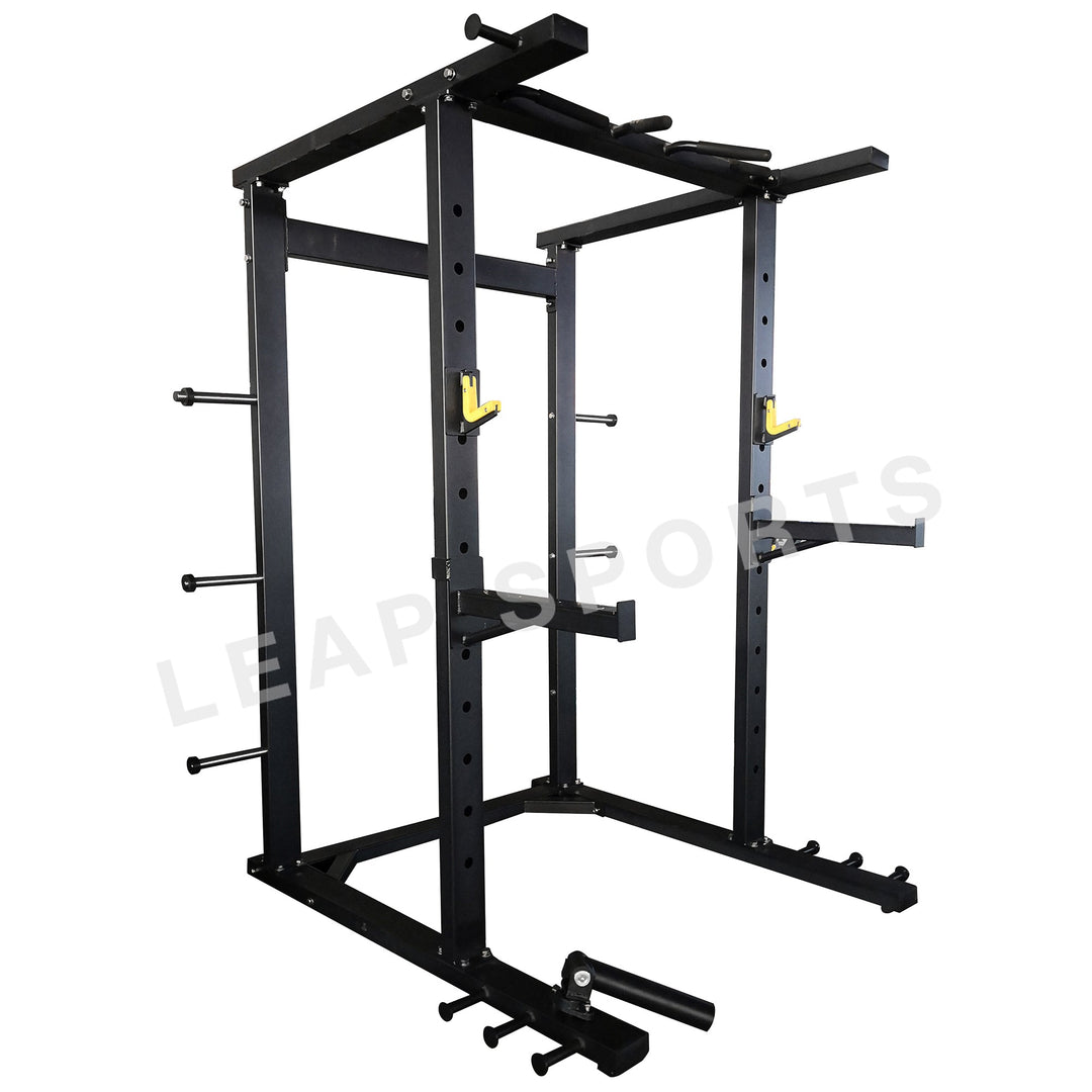 Leap Sports Power Rack - Adjustable Bench - 7' Barbell Combo - Fitness ...