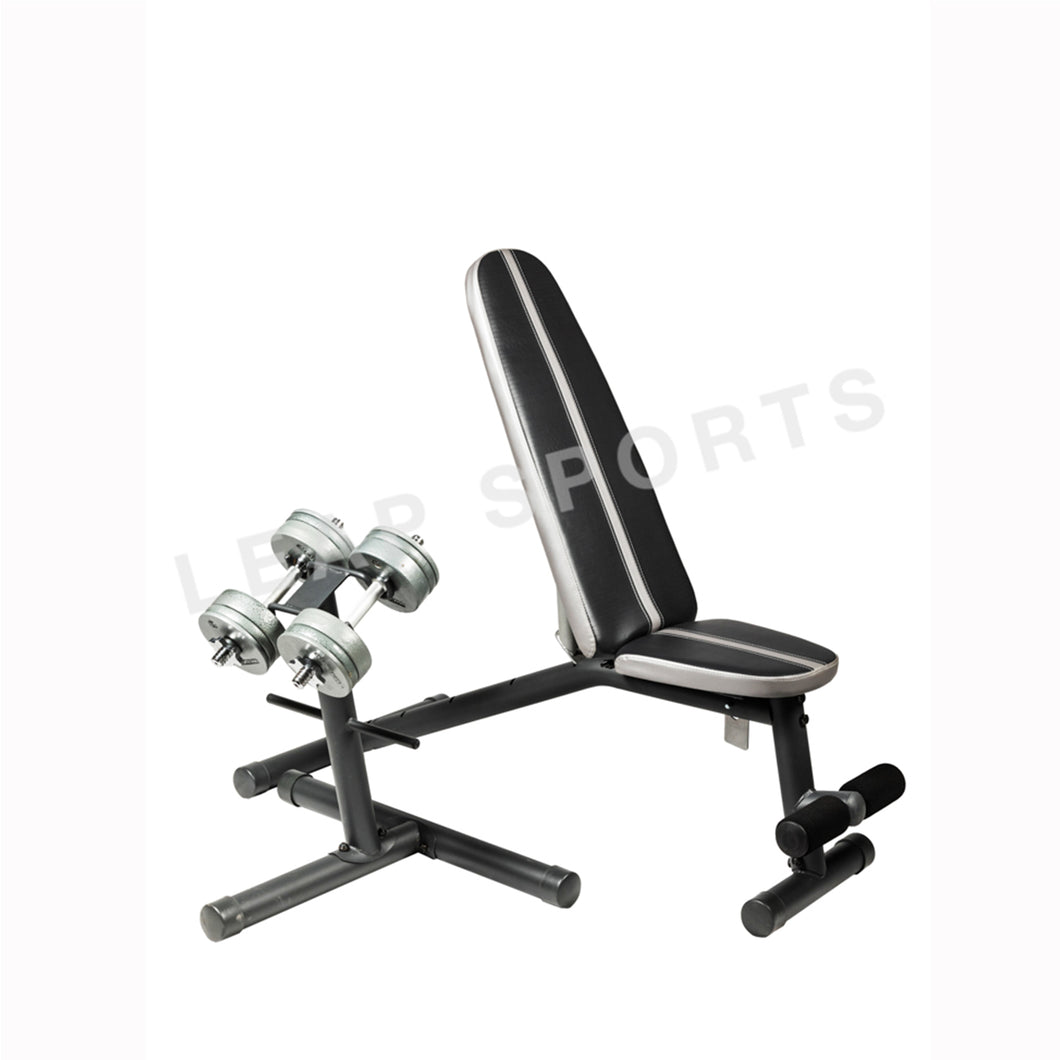 Adjustable FID Bench and Dumbbell Combo (Incl. 70LB Dumbbell Weight)