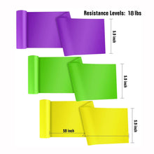 Load image into Gallery viewer, Resistance Band Set (5 color bands/18lb)
