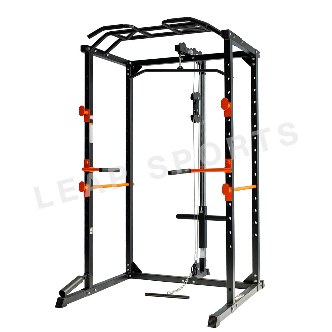 LEAP SPORTS Power Rack & Lat Pull-Down