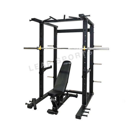 LS Power Rack - Adjustable Training Bench - 7' Barbell Combo